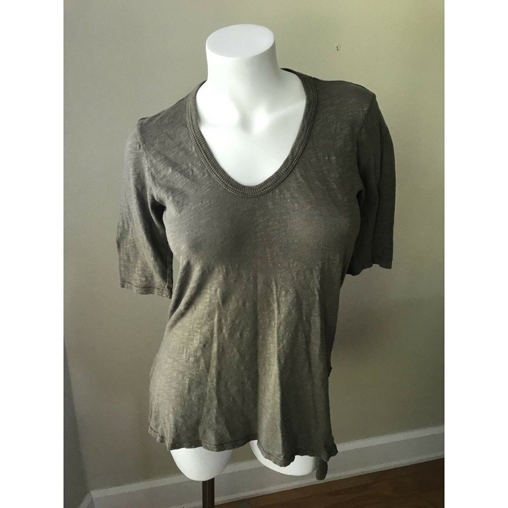 ANTHROPOLOGIE Left Of Center Olive Green Dimante S